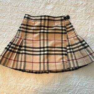 Burberry Kids Plaid Skirt - Beige and Black